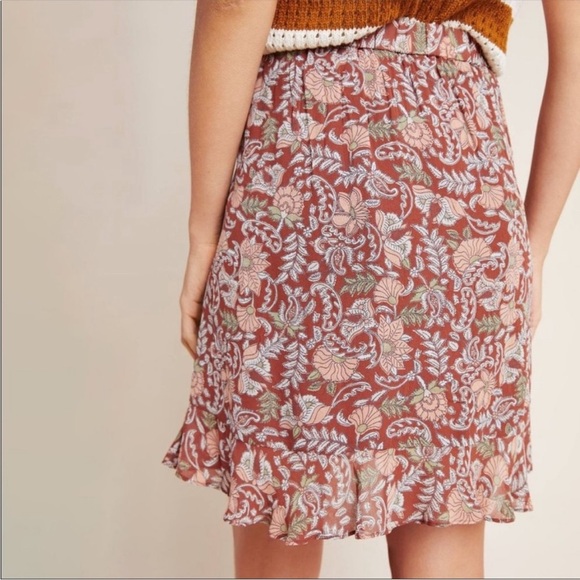 Anthropologie Luca Floral Mini Wrap Skirt NWT Size Small Petite SP - Picture 5 of 6